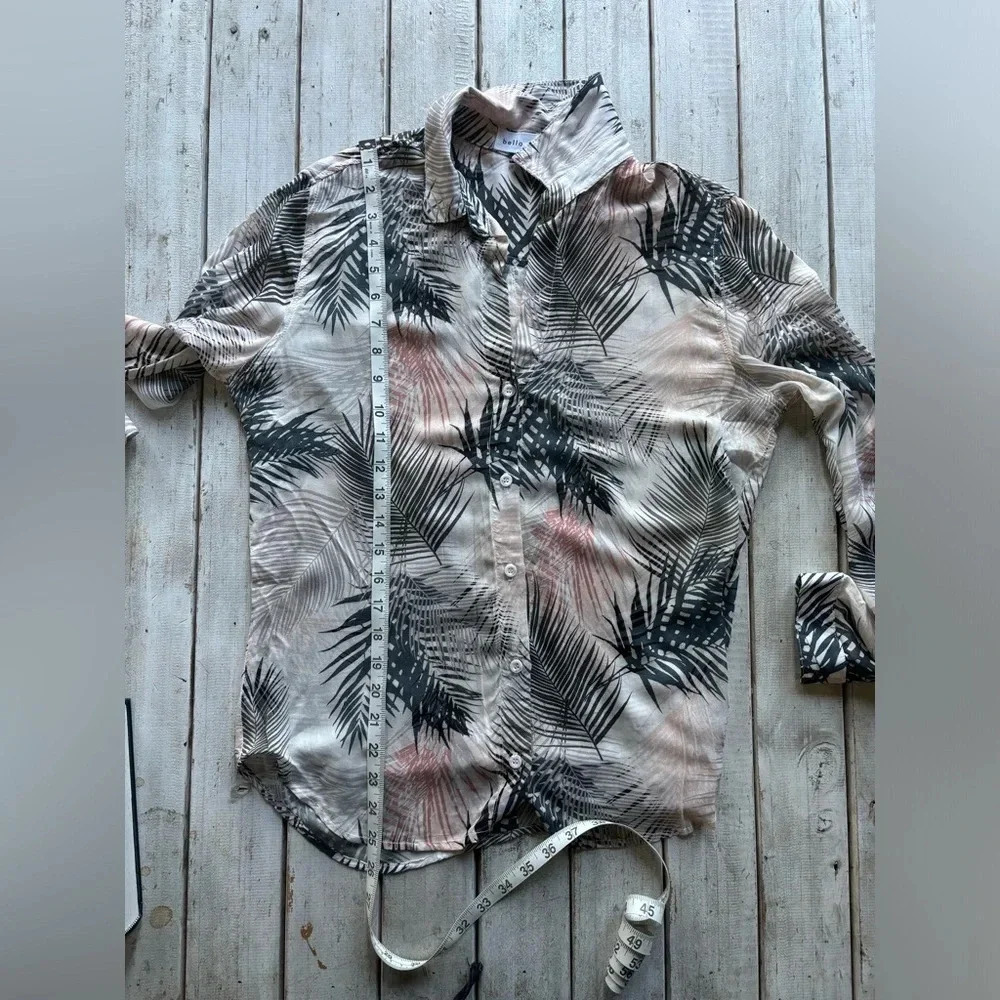 Bella Dahl | button down | long sleeve | floral | collared | blouse | s - Picture 3 of 10